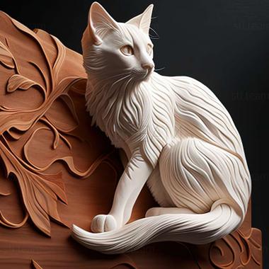 3D model Turkish Van cat (STL)